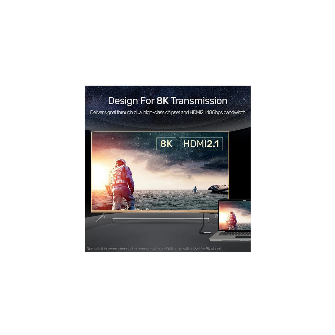 Unitek V1414A 8K USB-C to HDMI 2.1 Adapter Unitek V1414A 8K USB-C to HDMI 2.1 Adapter